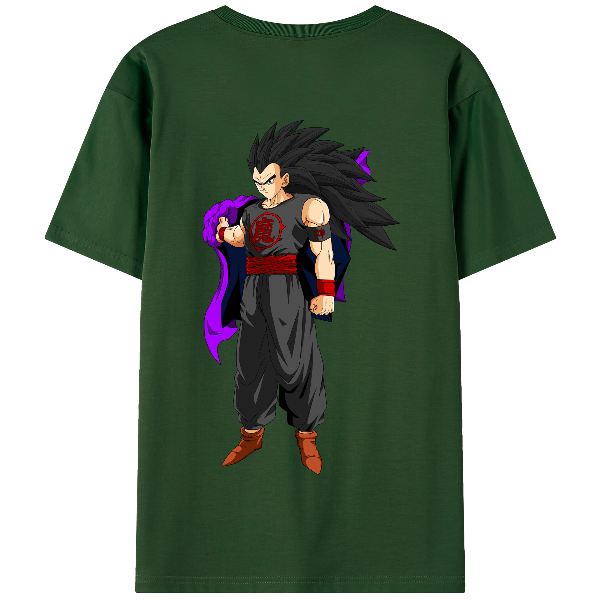（画像用） ドラゴンボール ベジータ四世（Bejīta Yonsei）DRAGON BALL Vegeta IV 綿100％半袖Tシャツ（背面プリント）